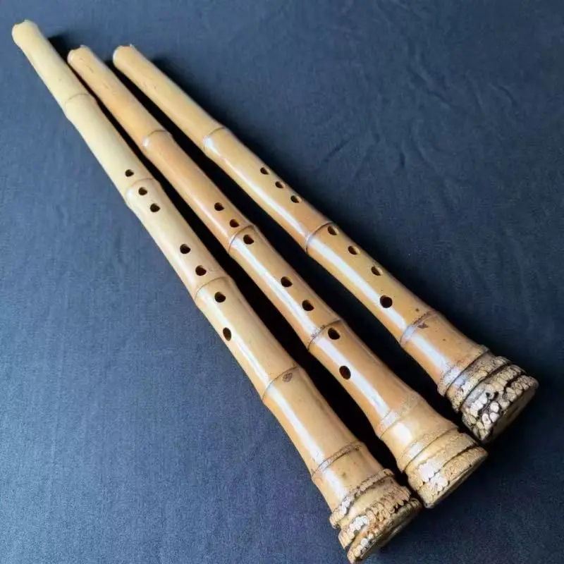 8 Holes Nanxiao G/F/E/D Key Chinese Vertical Bamboo Flute Professional Strong Resonance Instruments Big Head Xiao for Beginner