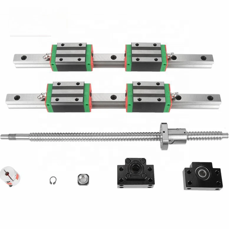 HGR20 linear motion guide set with SFU1605 ball screws for DIY numerical control routers and lathes