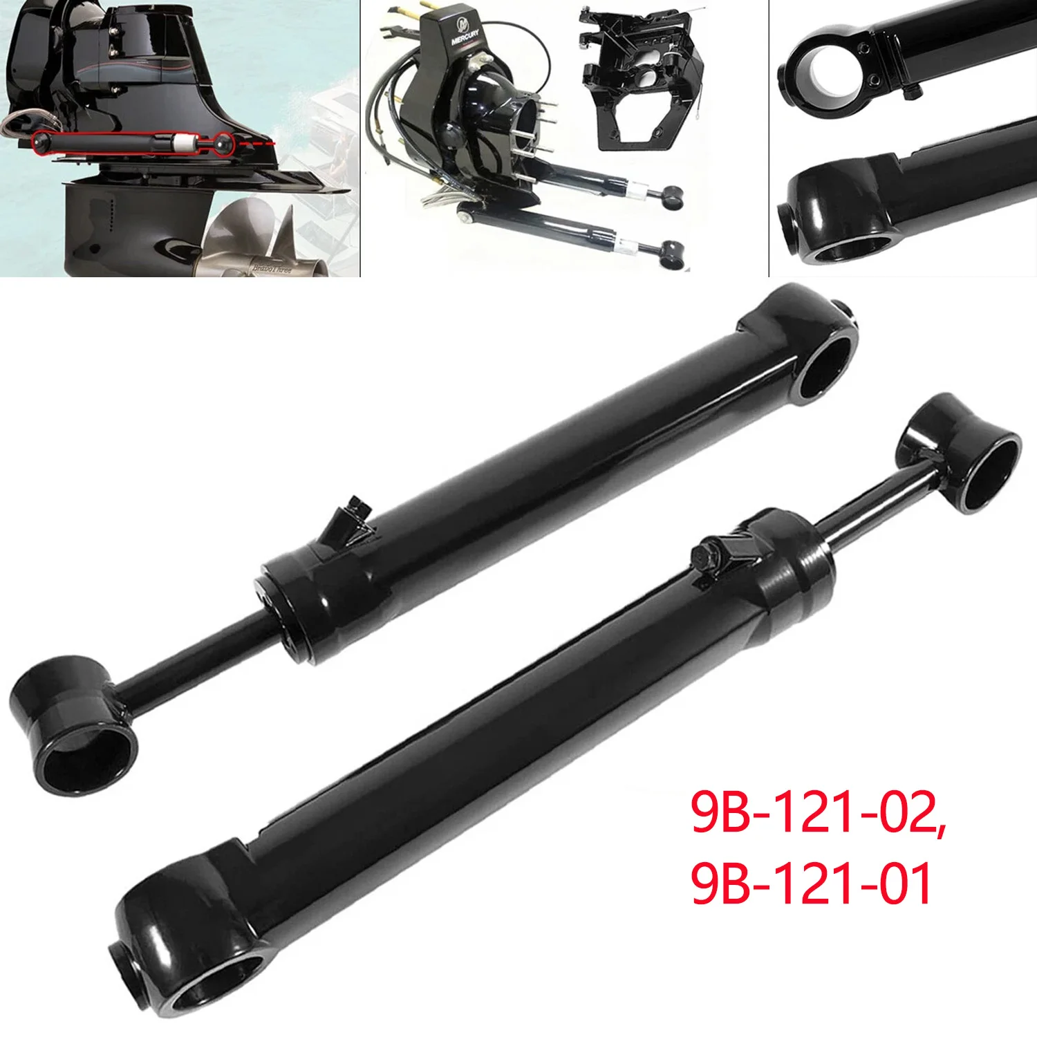 

Port Trim Ram Cylinder-Power Trim Fits for all Mercruiser Bravo I,II,III, X, XR, XZ, Replacement part 9B-121-02, 9B-121-01