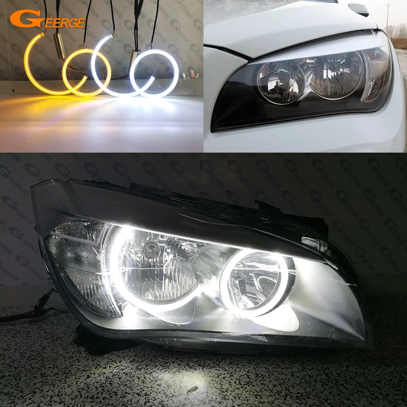 

Для BMW X1 E84 2009 2010 2011 2012 2013 2014 2015 ультра яркий A/W переключатель дневного света указатель поворота светодиодные ангельские глазки Halo кольца