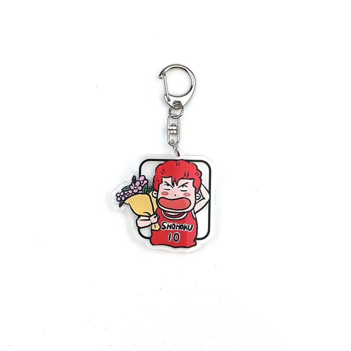 SLAM DUNK Acrylic Anime Pendant Keychains Holder Car Key Chain Key Ring Mobile Phone Bag Hanging Jewelry Gifts Accessories