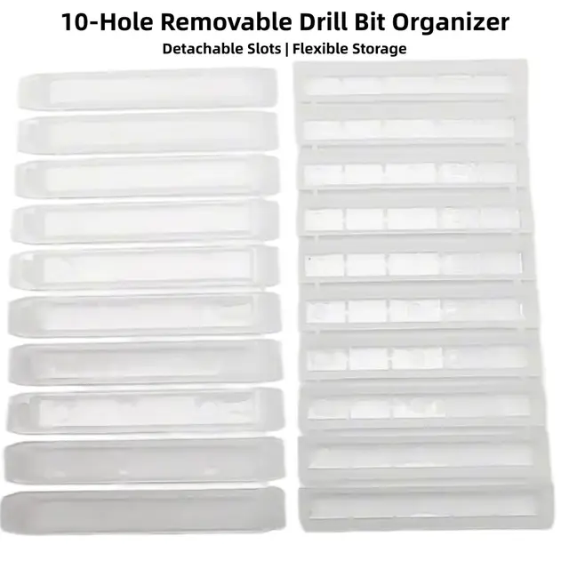 Detachable Modular Nail Drill Bit Holder 10 Slots 2.35mm Storage