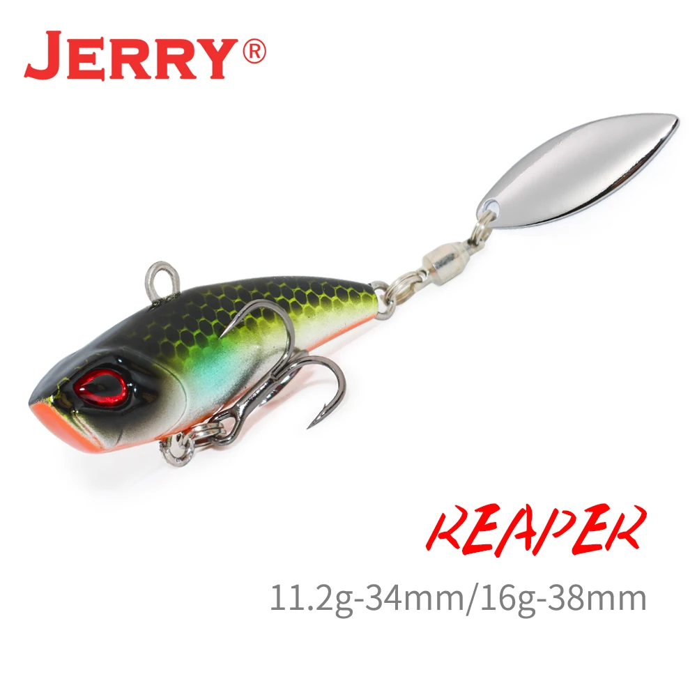 Jerry Reaper Metal VIB Vibration Jigging Sinking Metal Fishing Lures Willow Saltwater Freshwater Bait Wholesale