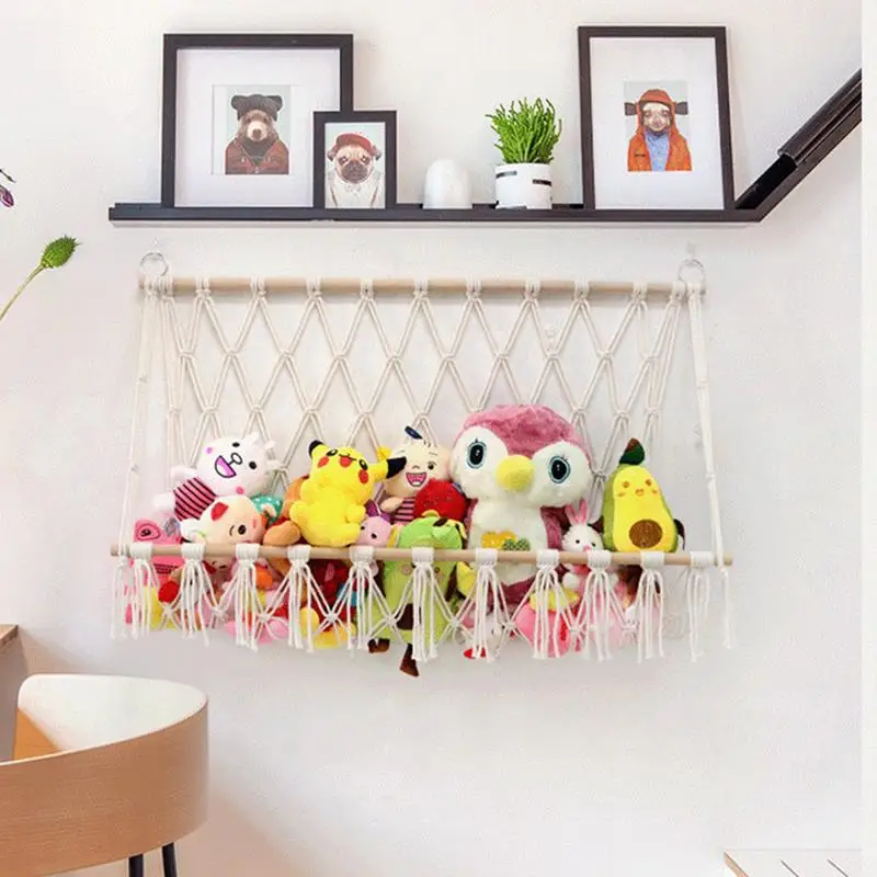 Macrame Stuffed Animal Hammock Macrame Hammock Stuffed Animal Storage Corner Organizer Wall Hangings Display Hammock