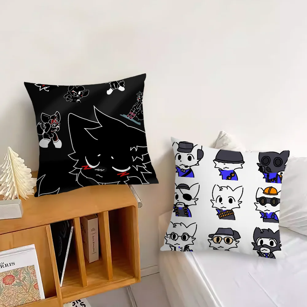 Boykisser Silly Cat Cute Pillow Case Sofa Living Room Bedroom Headboard Backrest Cushion Square Cushion Nap Time