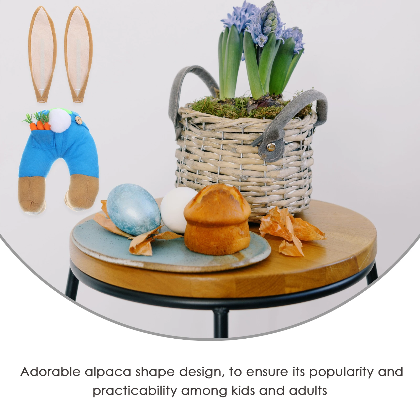 

1 set 1 Set Bunny Shaped Wreath Frame Easter Garland Decoration Hanging Rabbit Flower Craft Diy Party Festival Home Decor