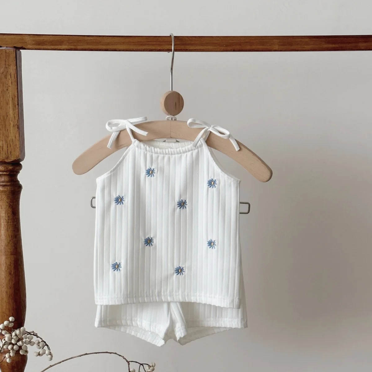 Toddler Outfit Baby Clothes Set Newborn Baby Summer Clothing Girl Suit Cute Suspenders T-shirt+Solid Color Shorts 2Pcs/set