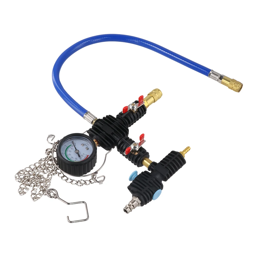 Podofo 28-teiliges Auto-Kühlsystem-Druckprüfgerät Vakuum-Nachfüllwerkzeug-Set Vakuum-Nachfüll-/Lecksuch-Kit für VW JEEP – Detail 7