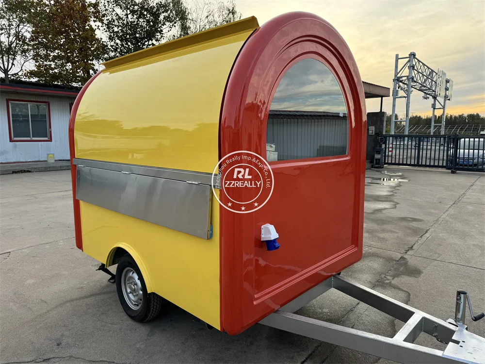 Caminhão de comida de concessão totalmente equipado carrinho de lanche carrinho de sorvete rua cozinha móvel reboque de comida rápida