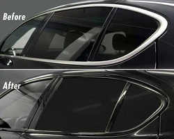3/5/7/10CM Glossy Black Vinyl Window Trim Film Blackout Self Adhesive Vinyl Stripe Tape For Car Interior Hood Roof