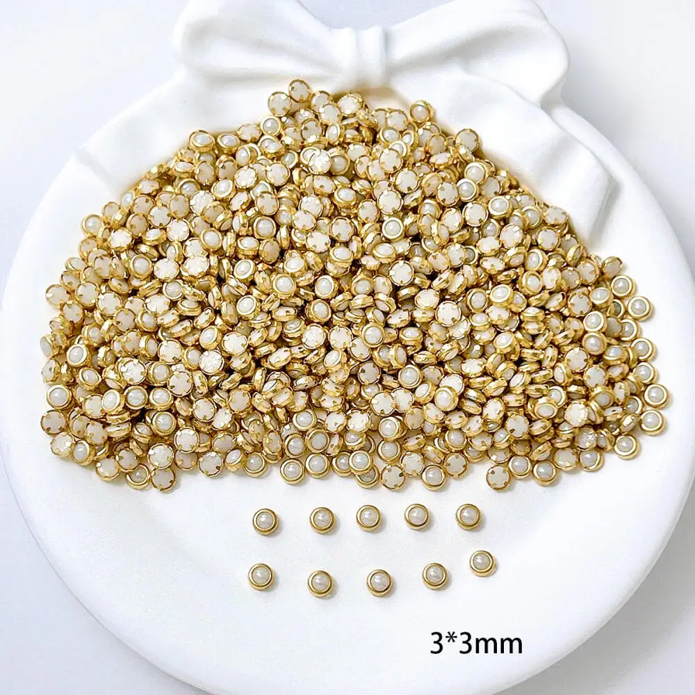 50 Stück Mini Bunte Quadratische Ovale Strass-Steine Eingelegte Nagelcharms Minimalistische Flache Runde Legierungs-Nagelkunst-Dekorationen für DIY – Detail 6