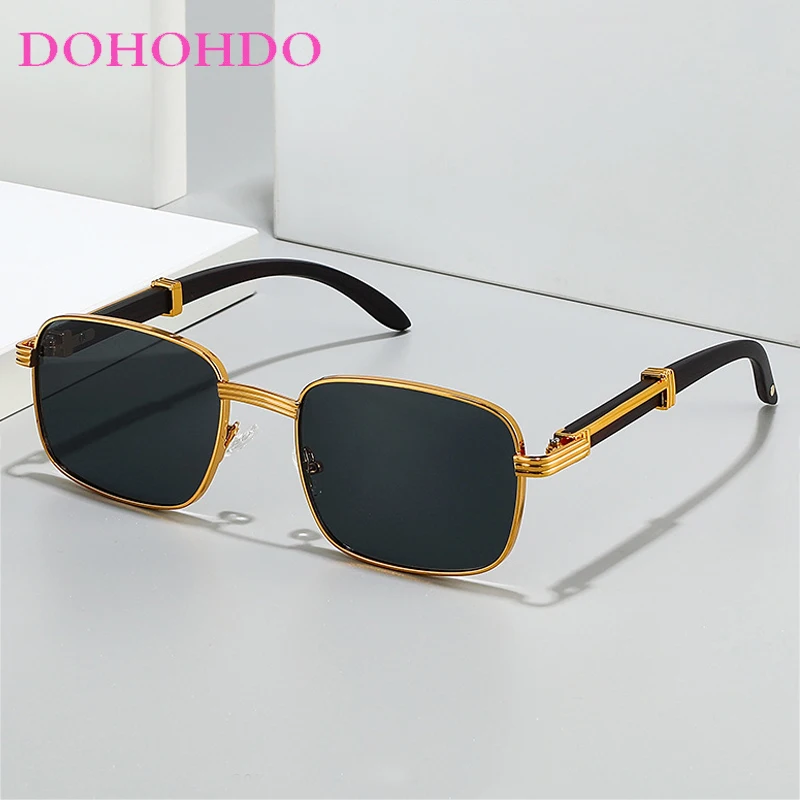 

Fashion Square Sunglasses Women And Men Retro Luxury Brand Design Metal Shades Outdoors Travel Drive Sun Glasses Unisex UV400