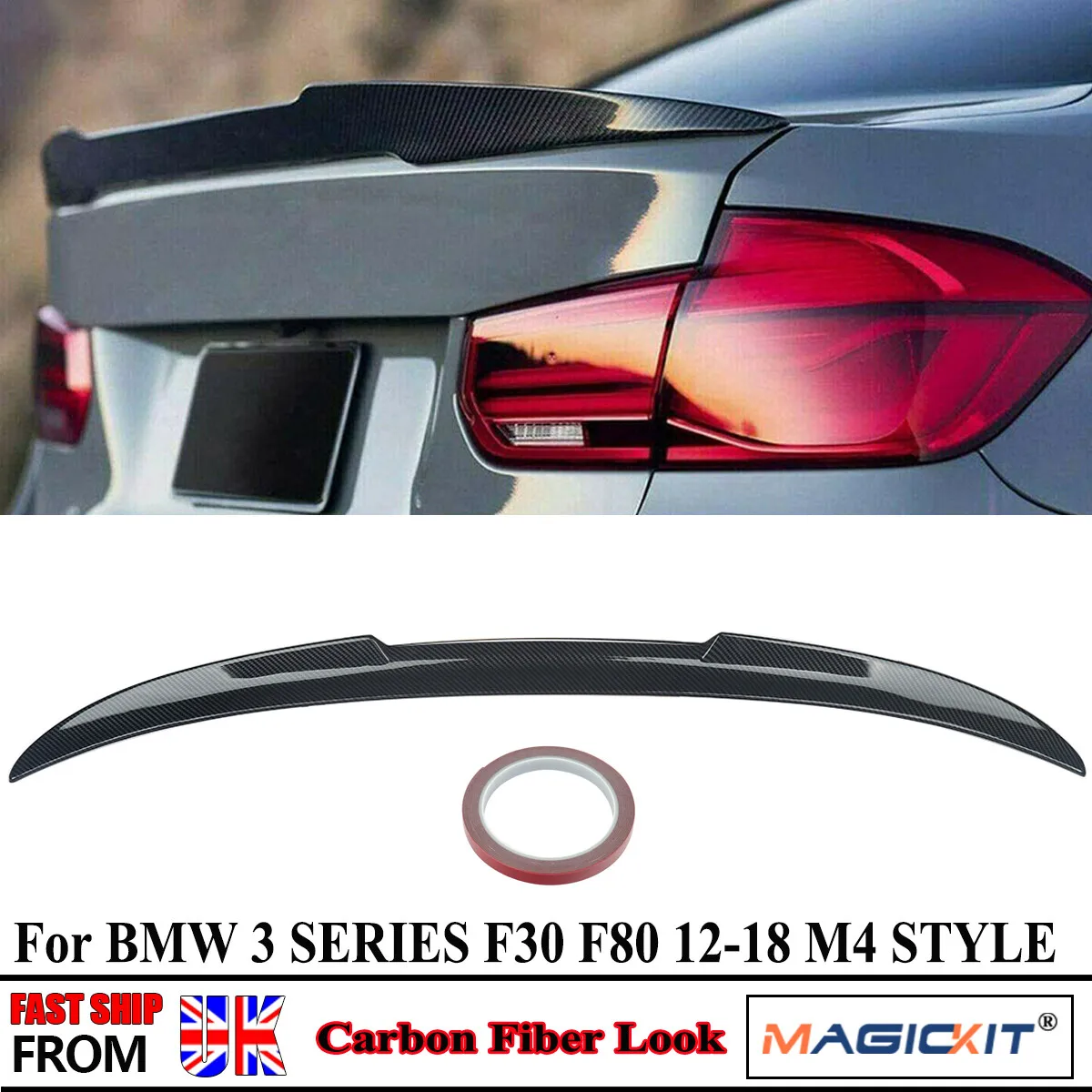 

Rear Boot Trunk Lip Spoiler FOR BMW 3 SERIES F30 F80 320i 340i 316d 335d 2012 2013 2014 2015 2016 2017 2018 Rear Spoiler Wing