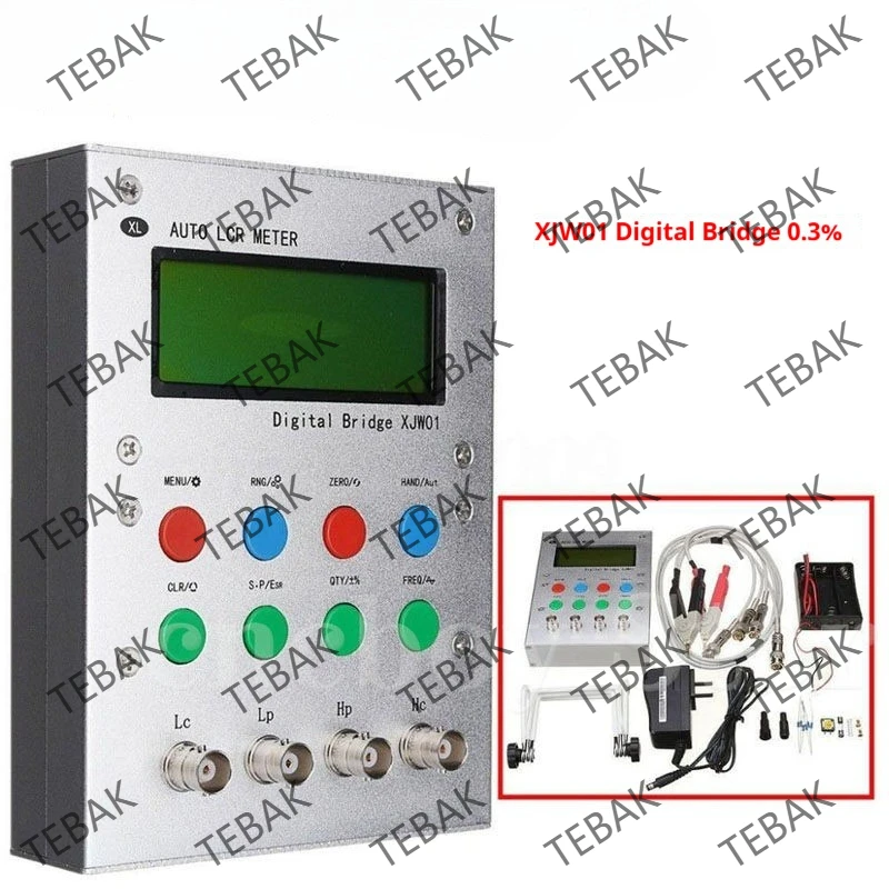 CNC Finished XJW01 Digital Bridge 0.3% LCR Tester Resistance Inductance Capacitance ESR Testing Meter