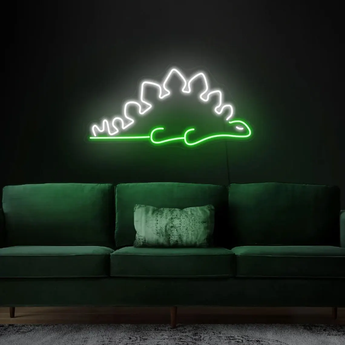 Dinosaur Neon Sign Kids Gaming Room Bedroom Bar Club Wall Art Hanging Sign Nursery Dormitory Night Neon for Kids Baby Birthday