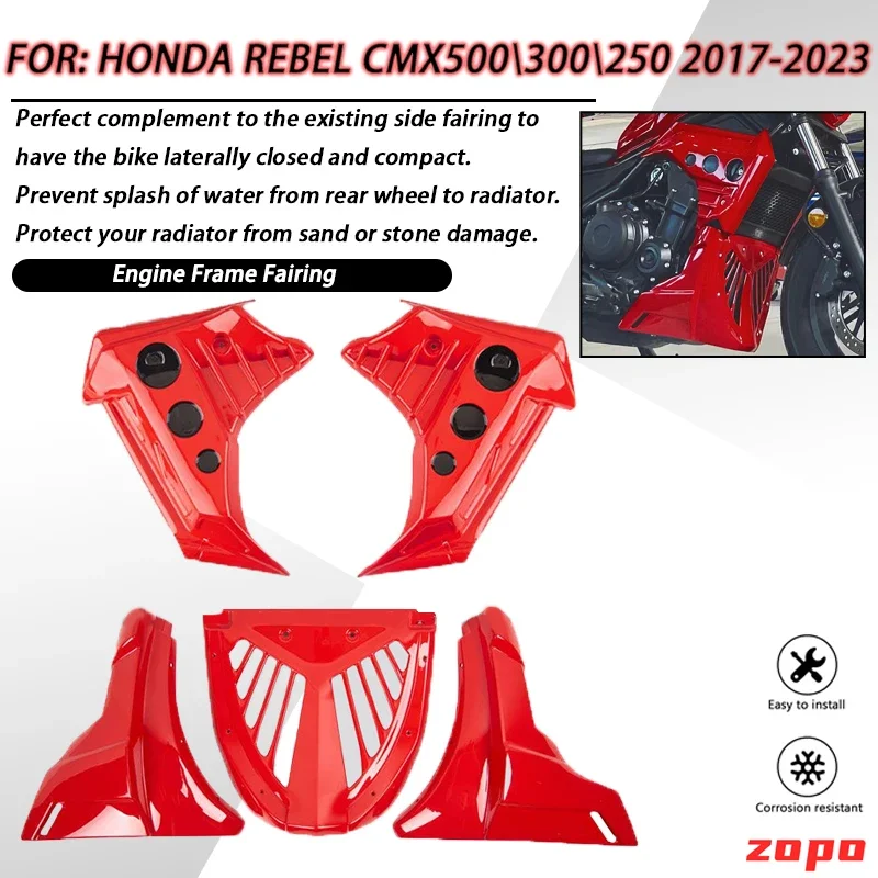 

CMX500 CM500 Belly Pan Engine Guard for Honda Rebel CMX300 CMX250 CM300 2017-2024 Motorcycle Fairing Cover Side Under Protector