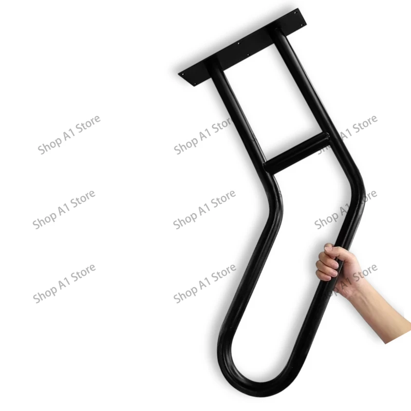 Wall Mount U-shaped Outdoor Stair Handrail, Entry Step Safety Grab Bar for Exterior Steps
