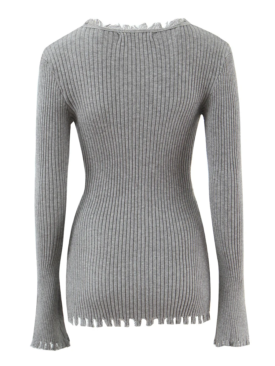 Retro Knitted High Waist  Skirt Set V-Ne Slimming Open Cardigan Winter Faion Women's Two-Piece Ensemble European Sle