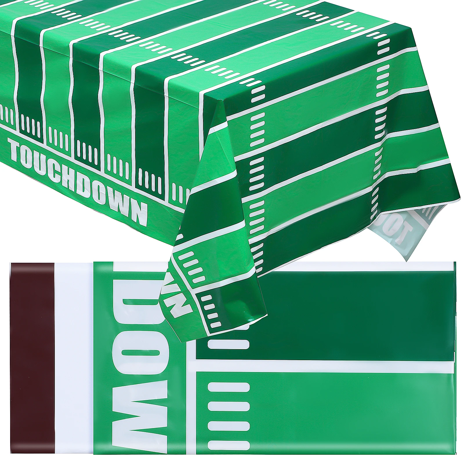 

2Pcs Waterproof Tablecloth Football Olive Football Table Cloths For Parties Green Brown Disposable Sports Theme Party Supplies