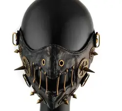 Men/Women Steampunk Retro Gothic Leather Mask Cosplay Gears Mask Pub Arena Veil  Halloween Masks