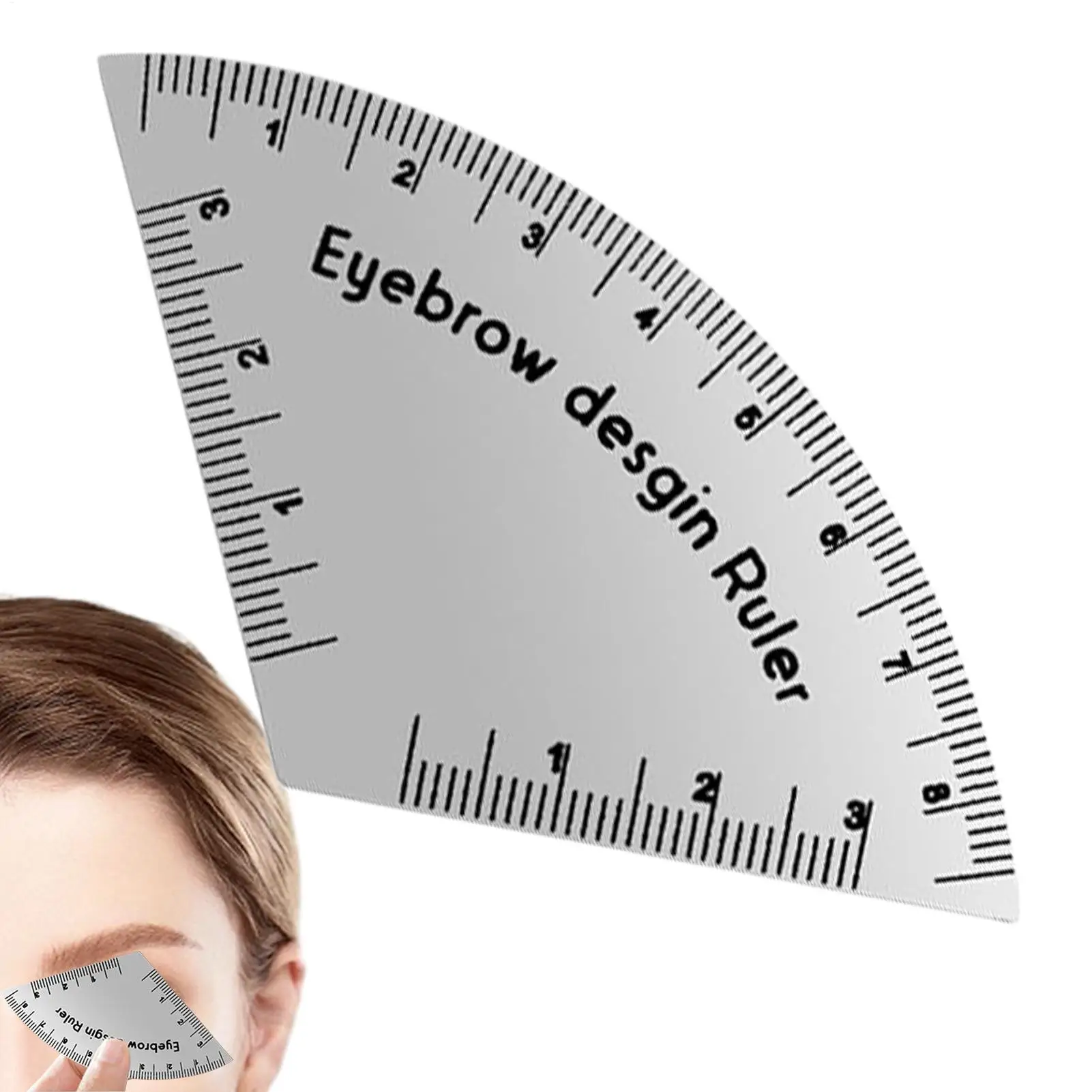Augenbrauen-Lineal Schnelles Zeichnen Wiederverwendbare Tragbare Augenbrauen-Formvorlage Augenbrauen-Design-Messvorlage für Professionelles Make-up Reisen und Pendeln