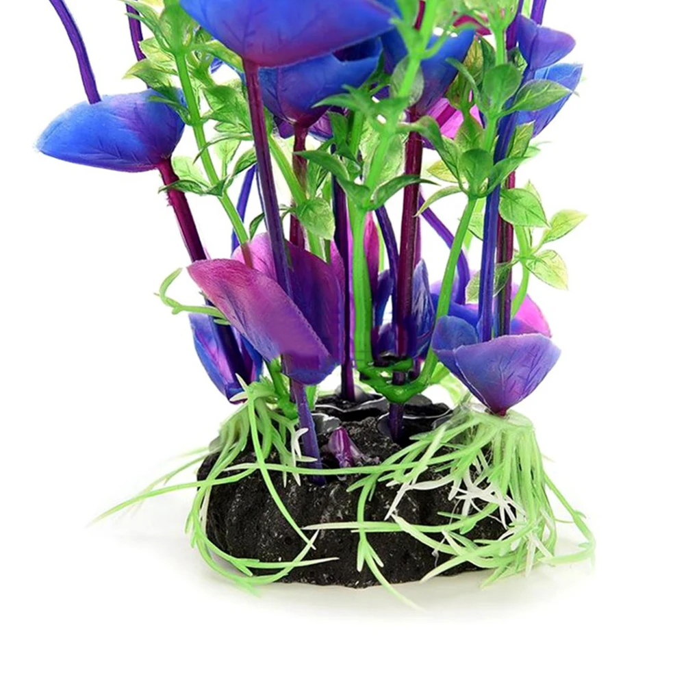 

2Pcs Artificial Water Grass Realistic Plastic Plant Decoration for Reptile Terrarium Pet Nest Turtle Fish Tank