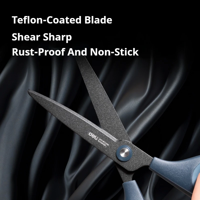 Deli 170mm Stainless Steel Tailoring Scissors Anti-Stick Anti-Rust for Office Home School Tool Supplies