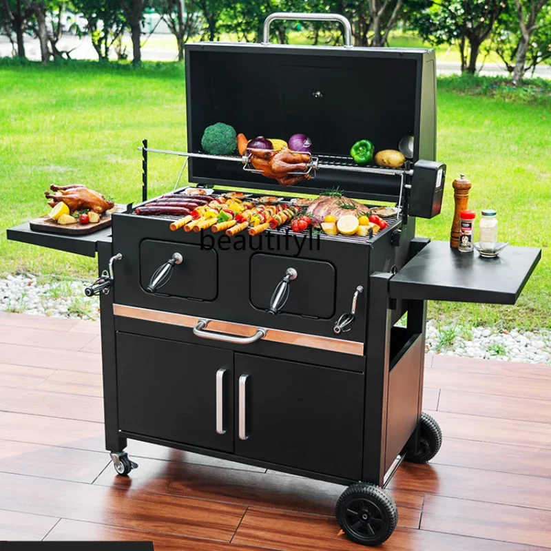 

L Courtyard Barbecue Grill Household Barbecue Grill Charcoal Oven American Style