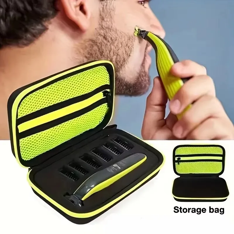 KVIFO Storage Case EVA Case Electric Trimmer Shaver Travel Case Protective Cover Storage Bag for Philips One Blade QP2530/2520