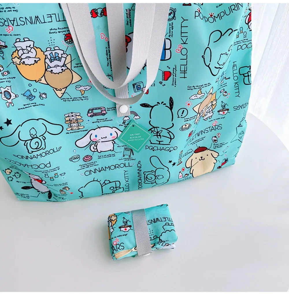 Cute Cinnamoroll Cartoon Eco Shopping Bag Large Capacity Foldable Ultra Light Scratch Resistant Pouch for Shopping Travel Use - view 6