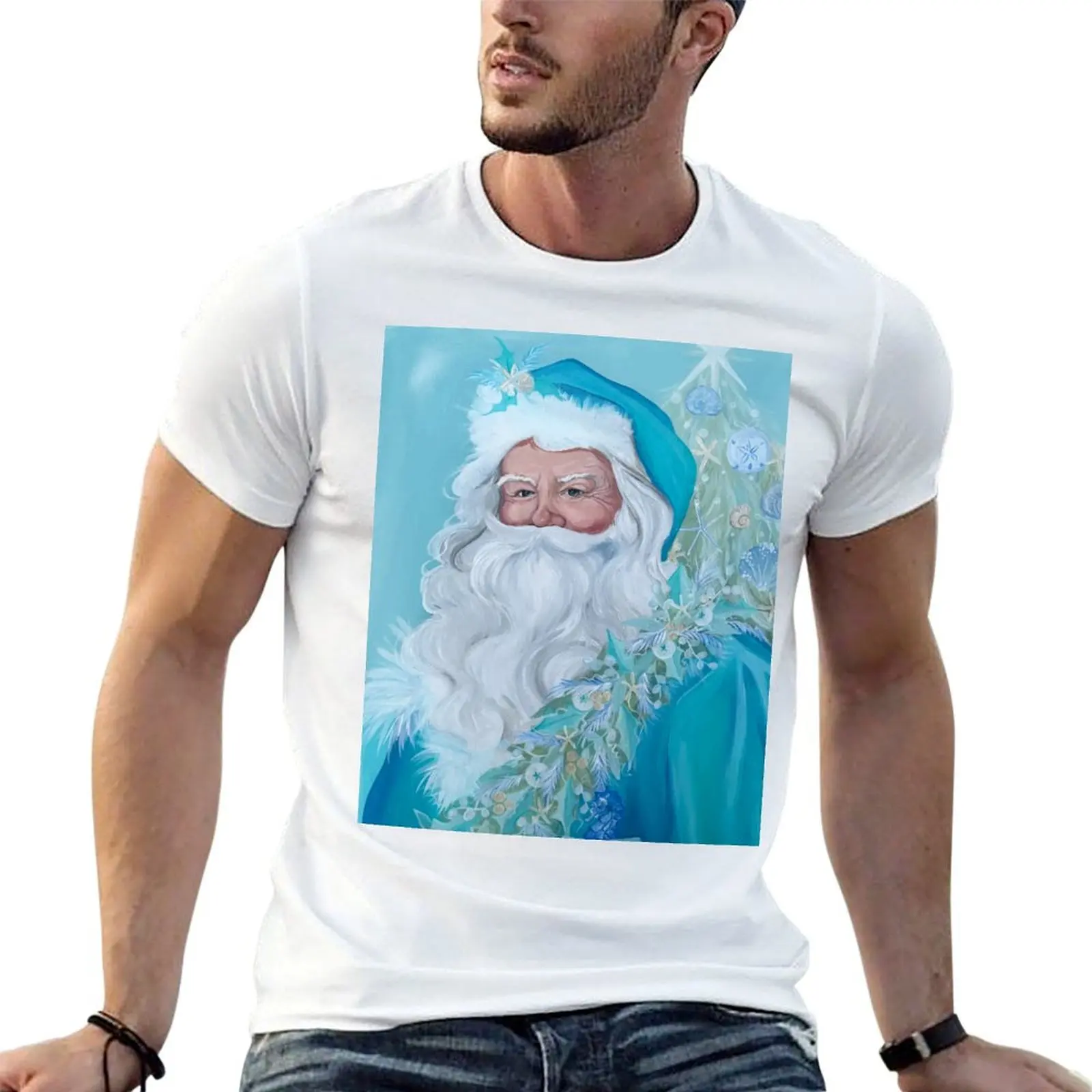 

Coastal Santa T-Shirt t shirts for man pack cotton t shirts for man graphic vintage cotton t shirt pack T-shirt
