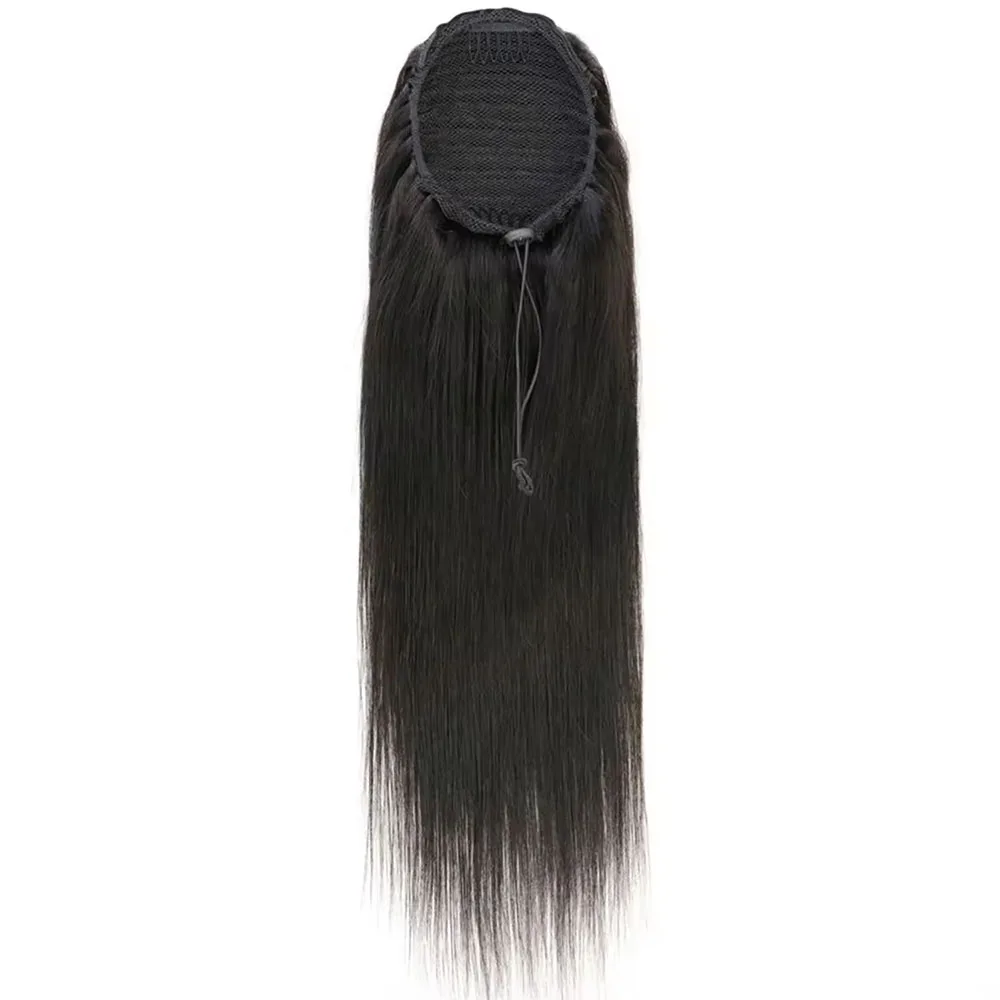 Straight Hair Pony Tail Remy Drawstring Ponytail 100% Brazilian Human Hair Ponytail Extensions Natural Hair For Women