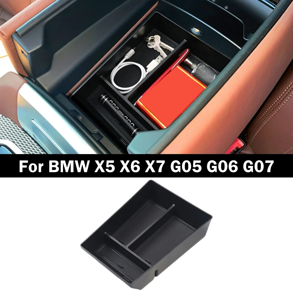 For BMW X5 G05 2019-2024  X7 G07 2019-2024 X6 G06 2020-2024 Center Console Organizer Armrest Storage Box Cup Holder