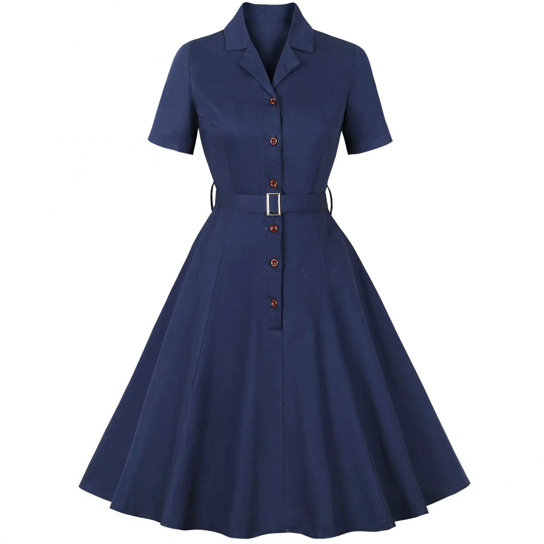 

Women Pin Up Lattice Casual Party Dress Summer Short Sleeve Retro Robe 60s 50s Vintage Rockabilly Swing Dress Belt Vestidos