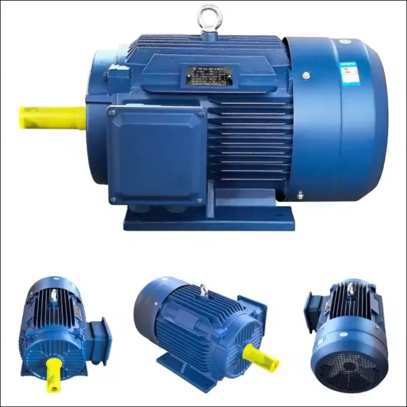 Three Phase Asynchronous Motor 380V 1.5 2.2 3 4 5.5kW IE2 IE3 High Efficiency Industrial Pure Copper Winding Quiet