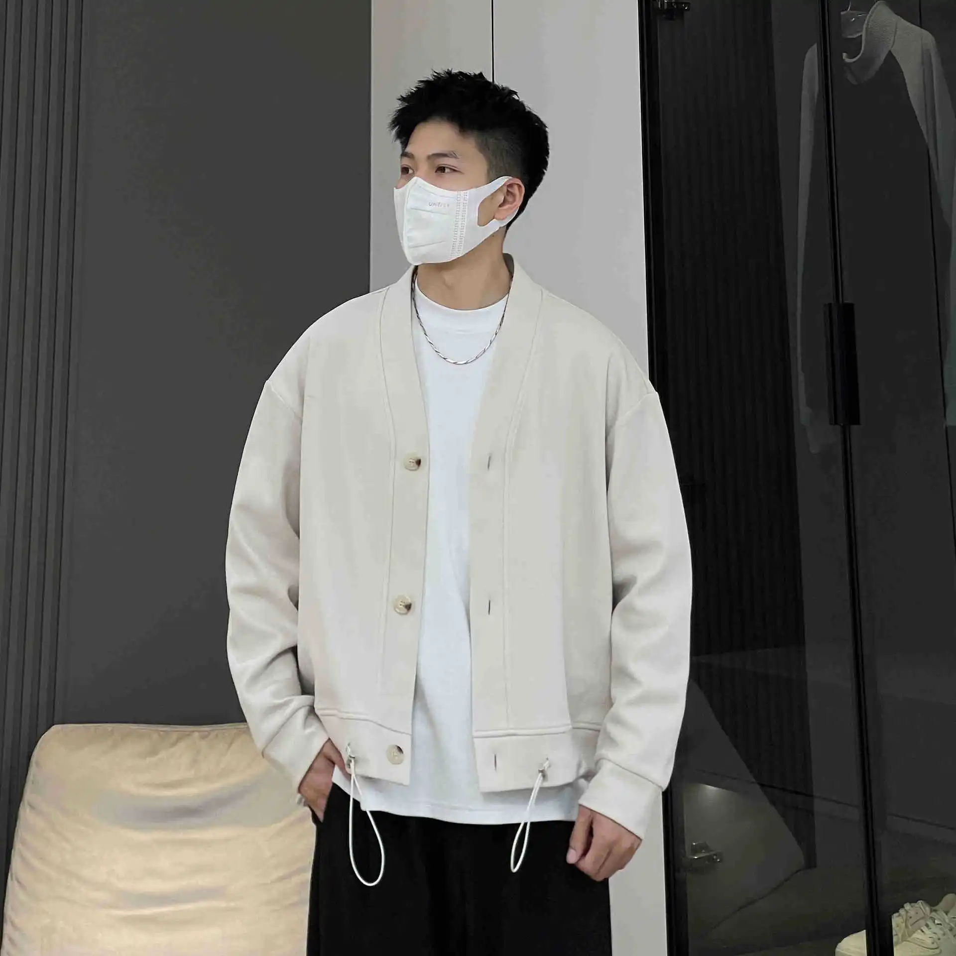 

Модный свободный свитер унисекс для мужчин и женщин, осенне-зимний, однотонный, повседневный, универсальный, вязаный.