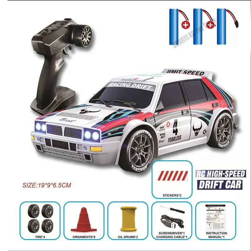2026 New 4WD RC Car 1:24 Scale Four-wheel Drive Drift With Two Speed Settings 20 km/h LED Light Children Toys Rechargeable SG204