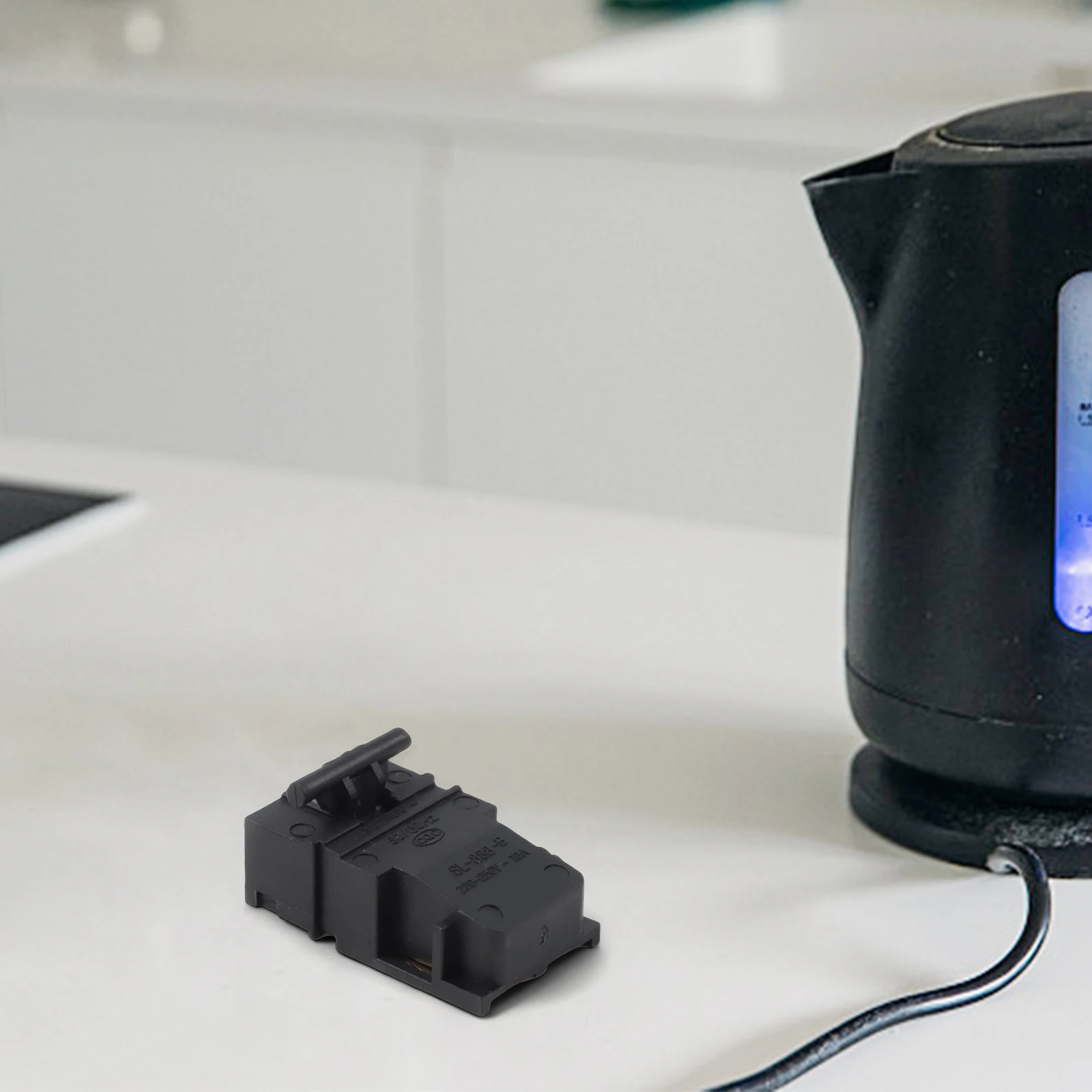 

Кнопочный переключатель термостата, пластиковый металлический кухонный запасной SL-888-B T125 13A, черные детали для электрического чайника