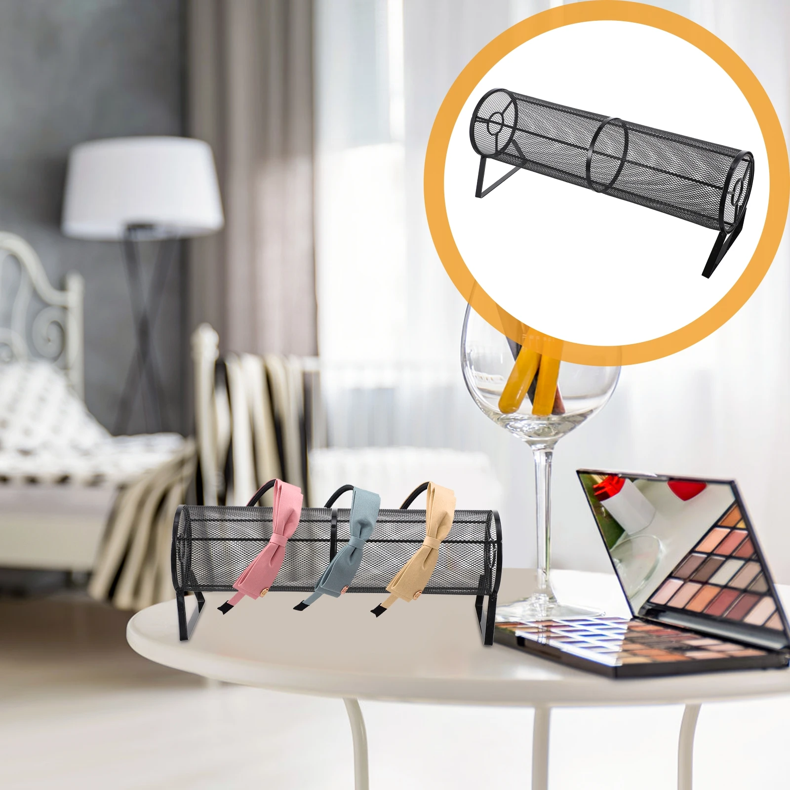 Hair Hoop Storage Rack Iron Durable Long Variety Headwear Stylish Home Bedroom Store ganization Jewelry Display Tool