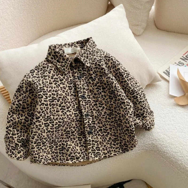 Boys Baby\'s Kids Blouse Coat Jacket Outwear Cotton 2024 Leopard Spring Autumn Shirts Outwear High Quality Children\'s Clothing