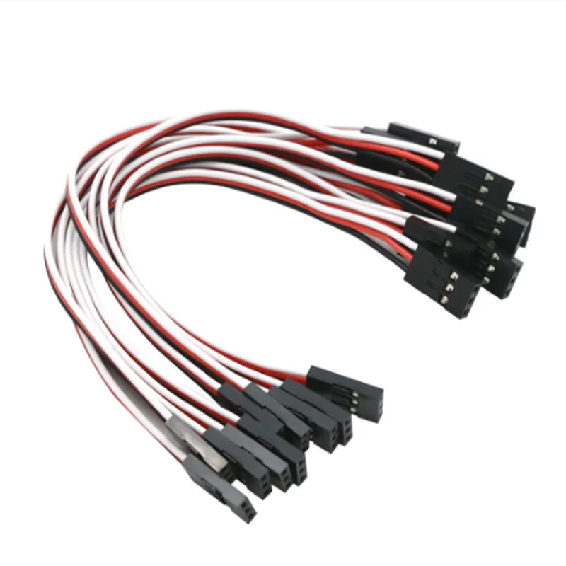 10pcs 100mm 150mm 200mm 300mm 500mm Servo Extension Cord Male To Male For Jr Plug Servo Extension Lead Wire Cable 10cm