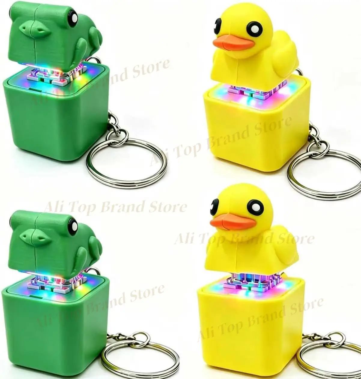 Frog Seagull Mine Button Keychain,Seagull Mine Keychain with Sound,Rechargeable Noise Maker ,Fidget Toy for Stress Relief view 6