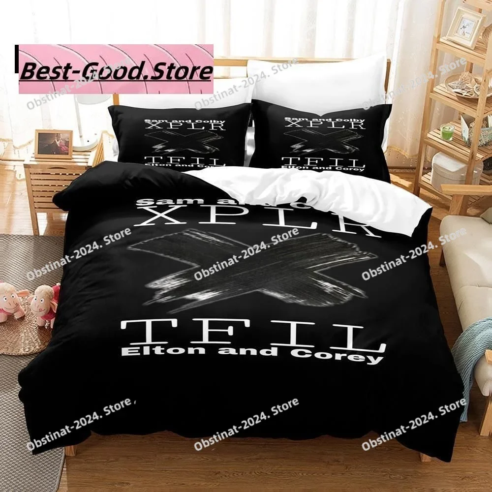 

3D Print Fashion XPLR Logo Printed Bed Set Duvet Cover Pillowcase Bedding Set Bed Linen Sheet Quilt Cover Full Queen King Size