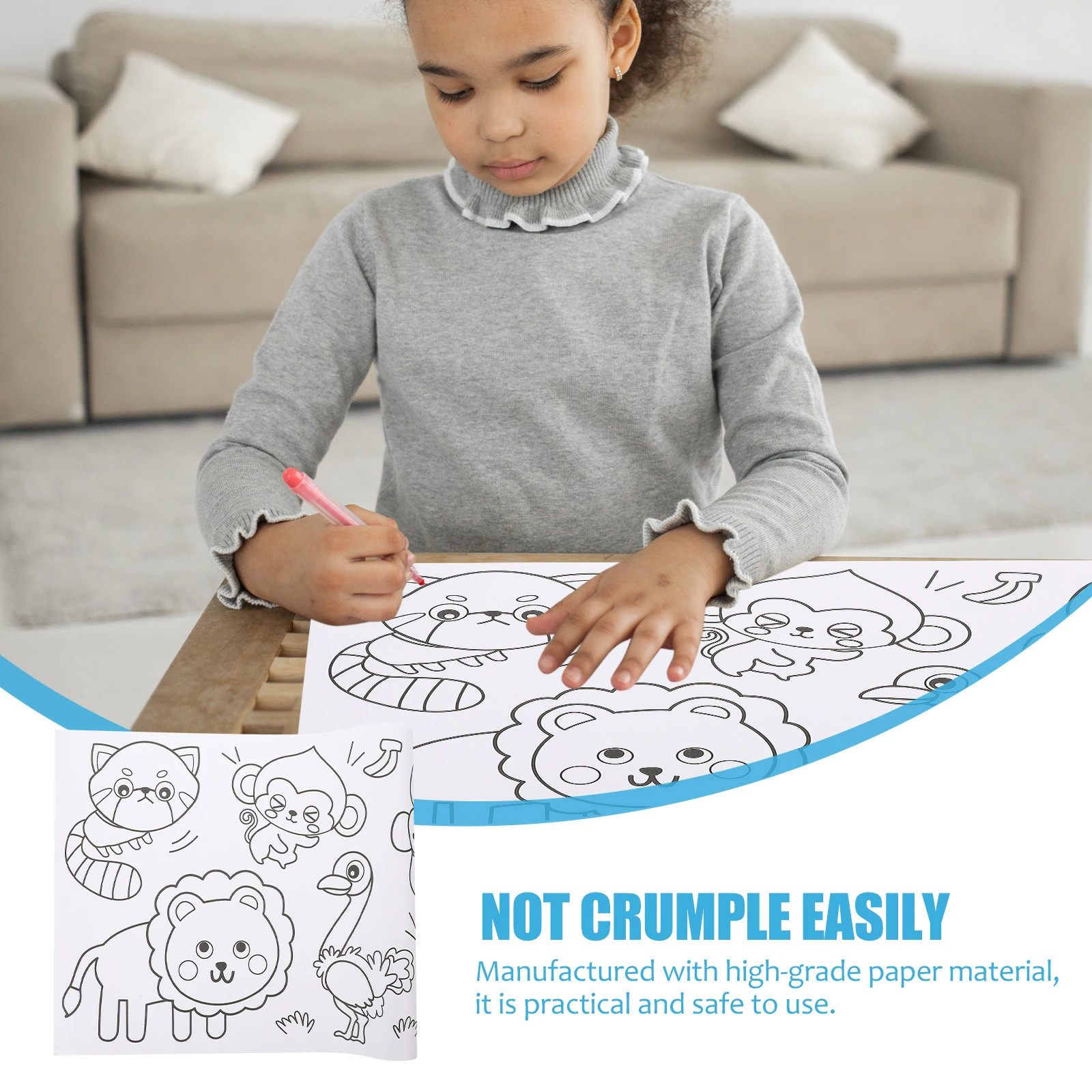 

1 Kids Drawing Large Art For Coloring Graffiti Sketching Wall Painting Poster Premium Ages 2-8 Coloring Paper For Kids