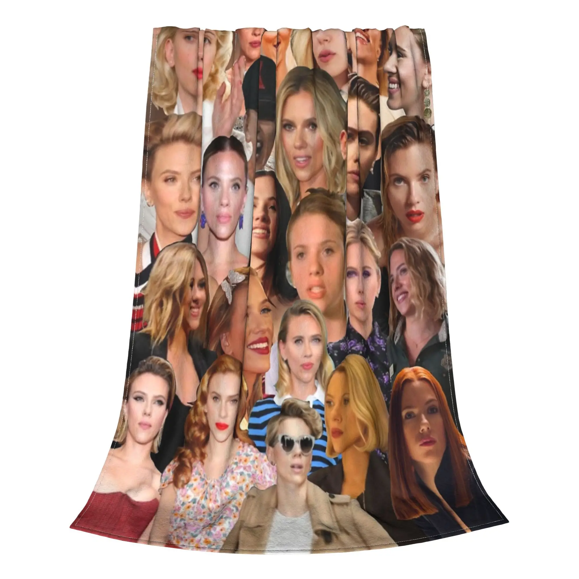 Scarlett Johansson Photo Collage  Blanket Velvet  Relax Soft Throw Blanket for Bed Bedspreads