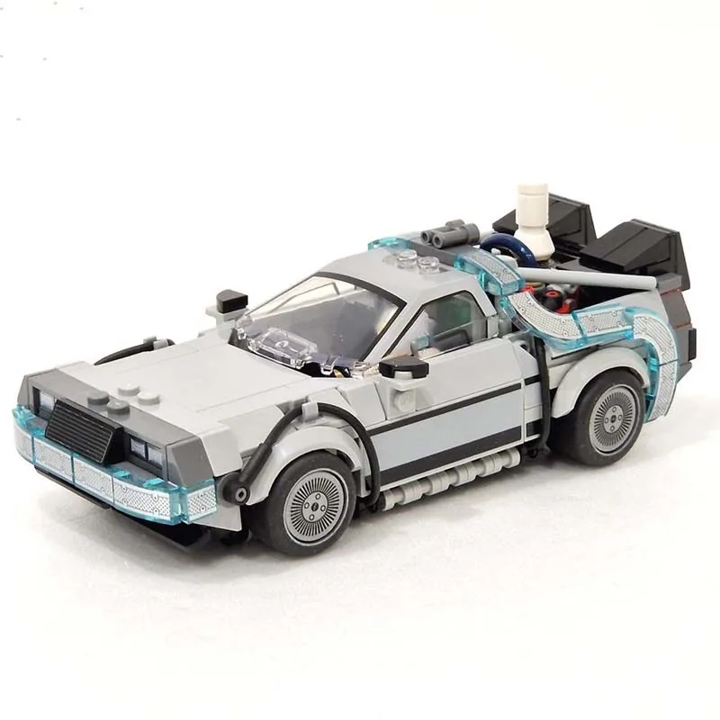 396 PCS Speed Hypercar 77256 Time Machine with Folding Wheels MOC Customize Modular Building Block Simple DIY Assembly Toy Gift