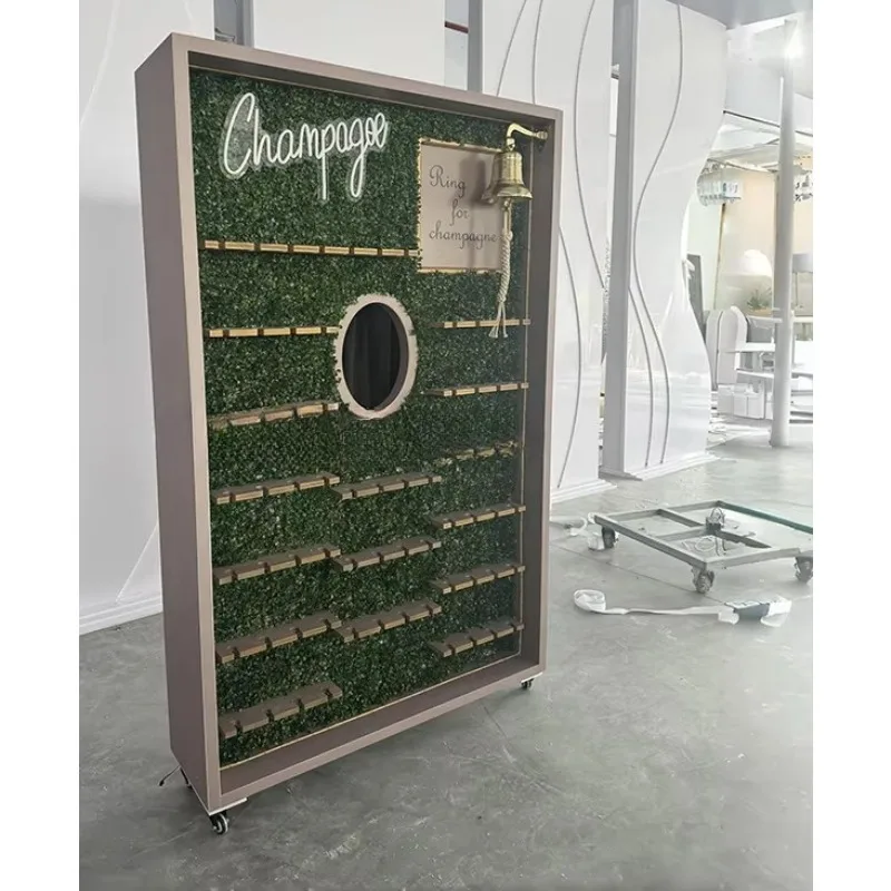 

Smooth Classical Style Acrylic Event Photography Booth Magic Champagne Service Wall with Light for Sale