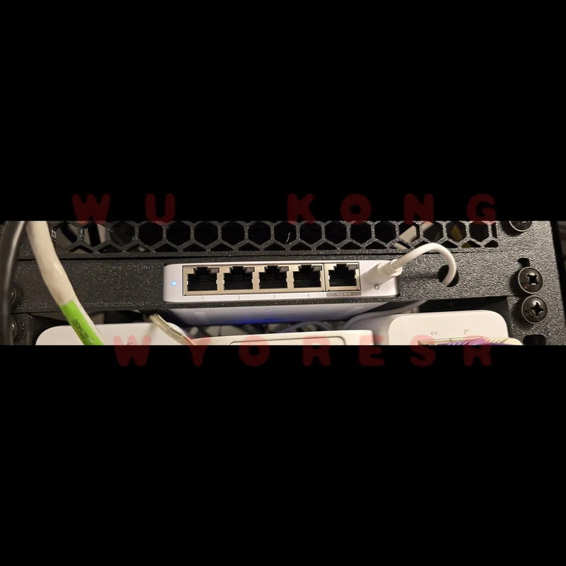 10 Inch 0.5U Rack Bracket For UniFi (USW-Flex-2.5G-5) Network Switch Good Airflow Design Home Network Operation To Avoid Overhea