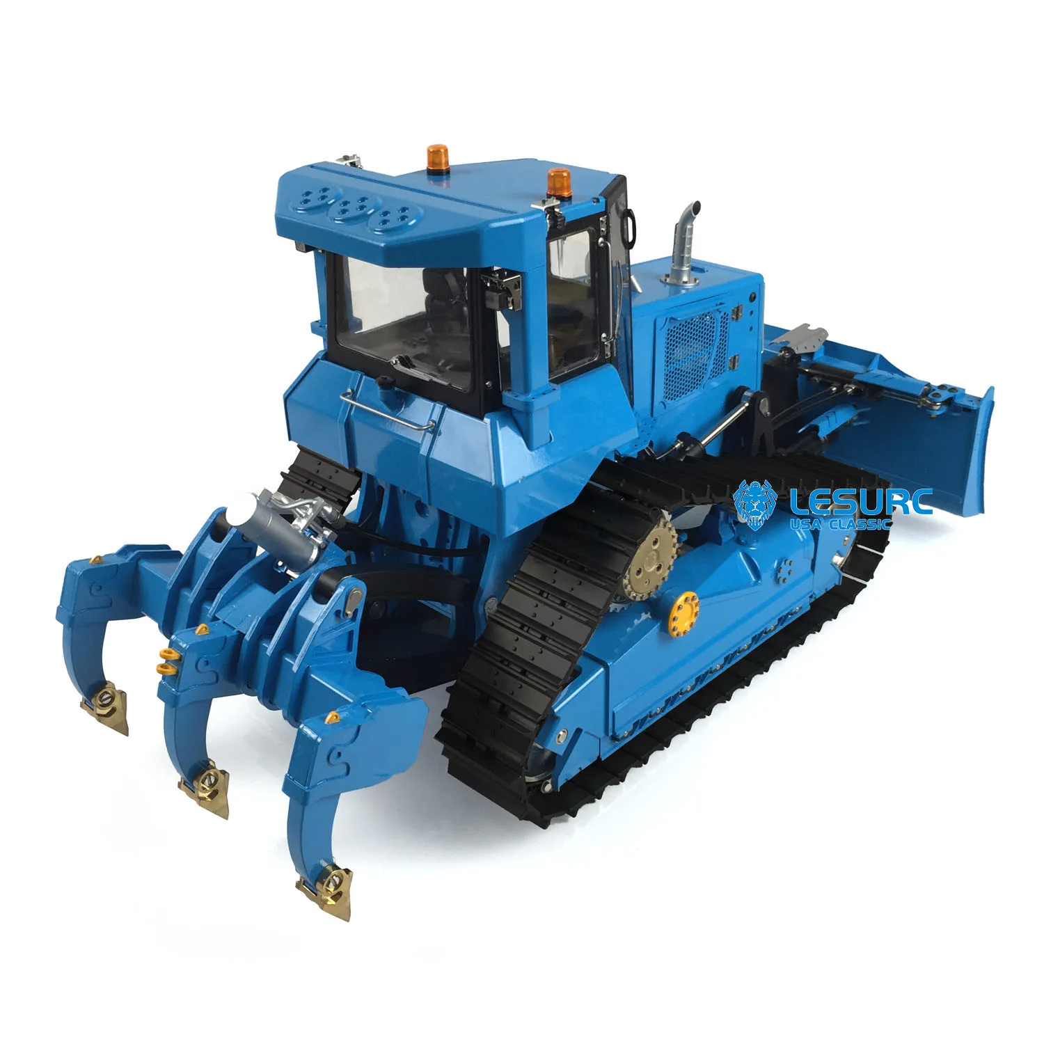 1/14 LESU Aoue DT60 RC Crawler Dozer Control remoto hidráulico Bulldozer RTR camión listo para correr modelo bomba luces juguetes THZH1207