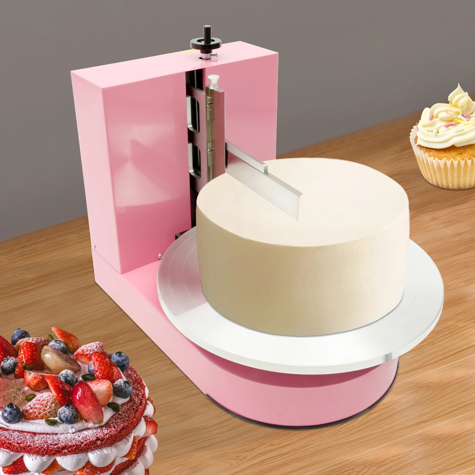 Automatic Cake Decorating Coating Machine, 110V, Silver  For Bakeries and Home Use